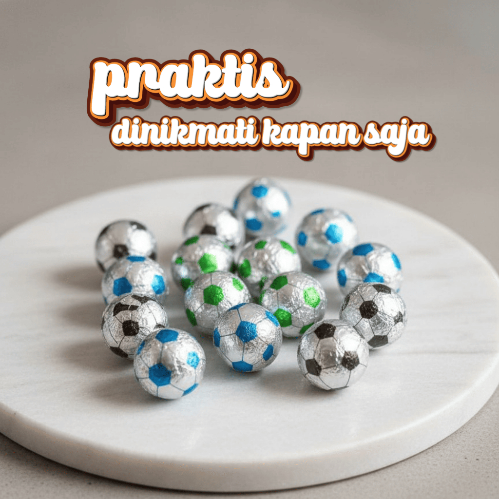 Permen Bola Coklat Kemasan Enak 100gr Oleh oleh Aneka Coklat Unik Rasa Coklat