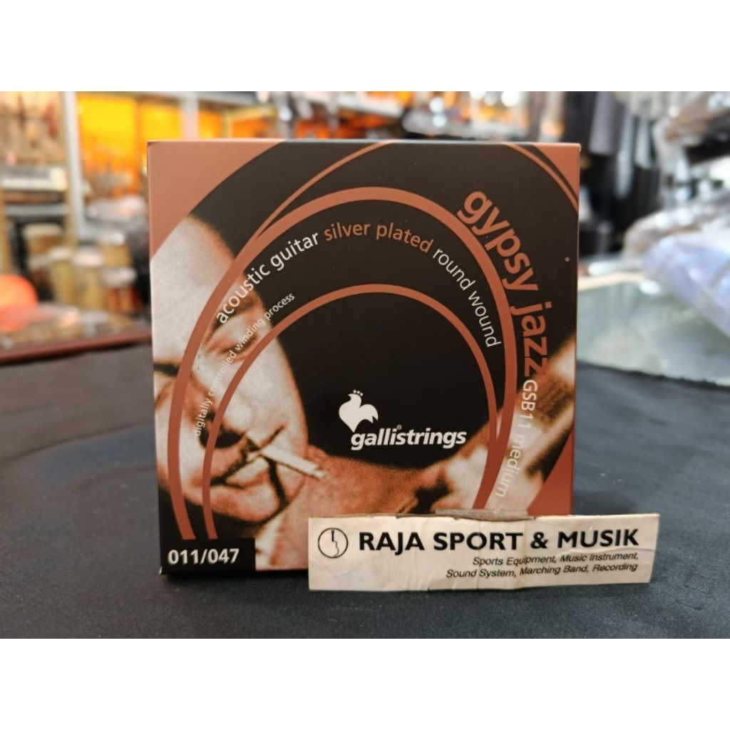 GALLISTRINGS SENAR GITAR AKUSTIK SILVER PLATED ROUND WOUND 0.11-0.47 ORIGINAL 11-47 GYPSY JAZZ GSB11