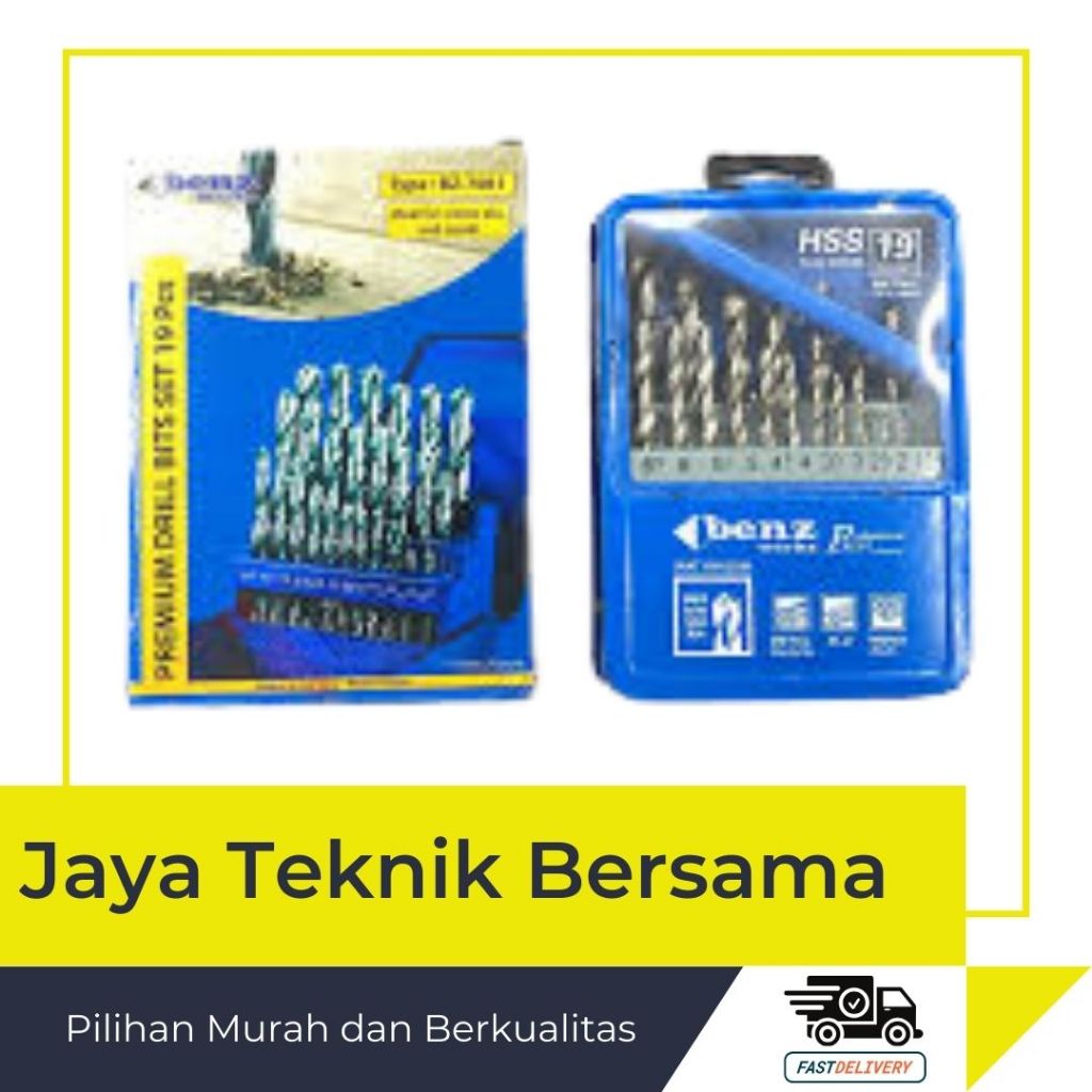 BENZ BZ-7061 MATA BOR BESI SET 19PCS