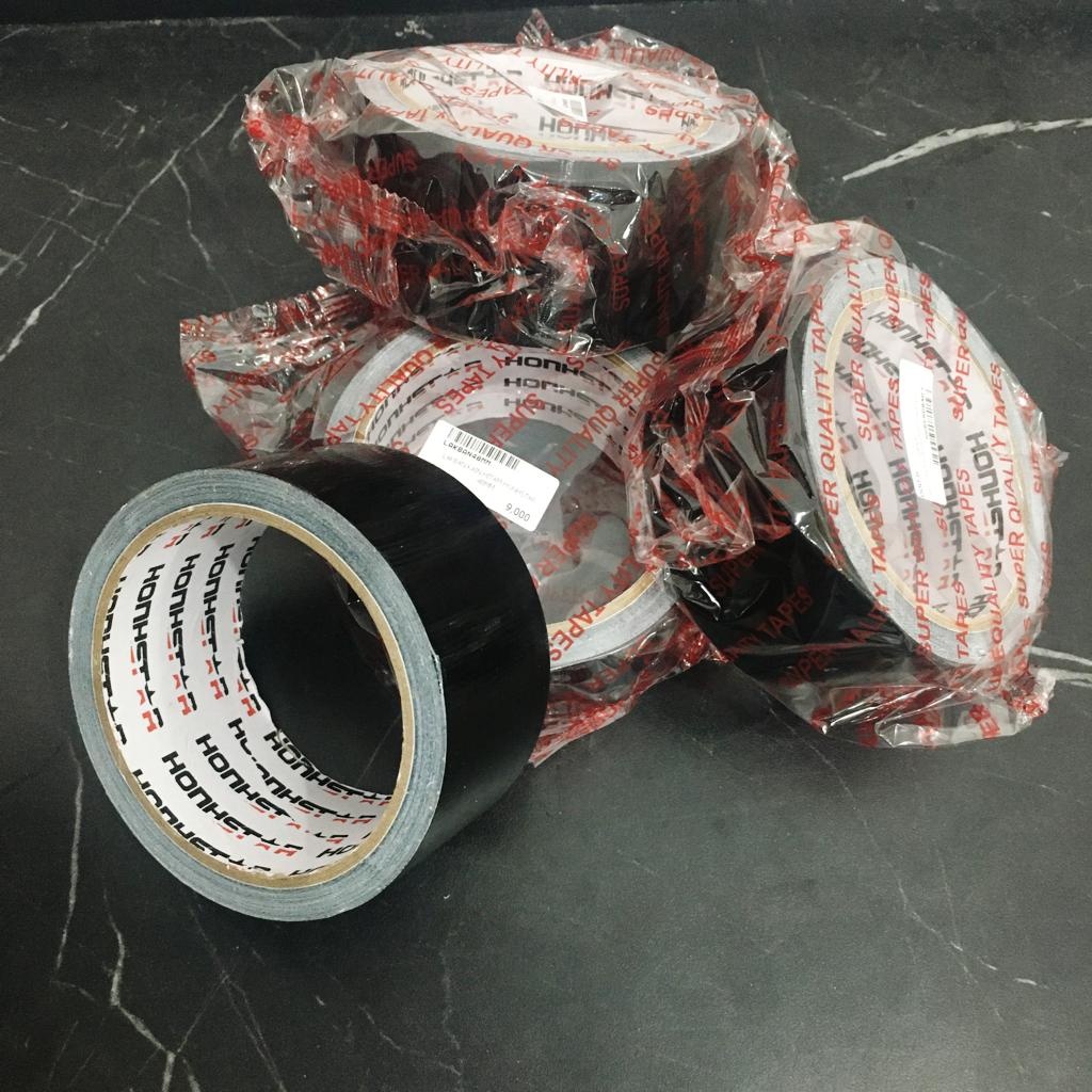 LAKBAN KAIN HITAM HONHSTAR UKURAN 36MM/48MM x 8M