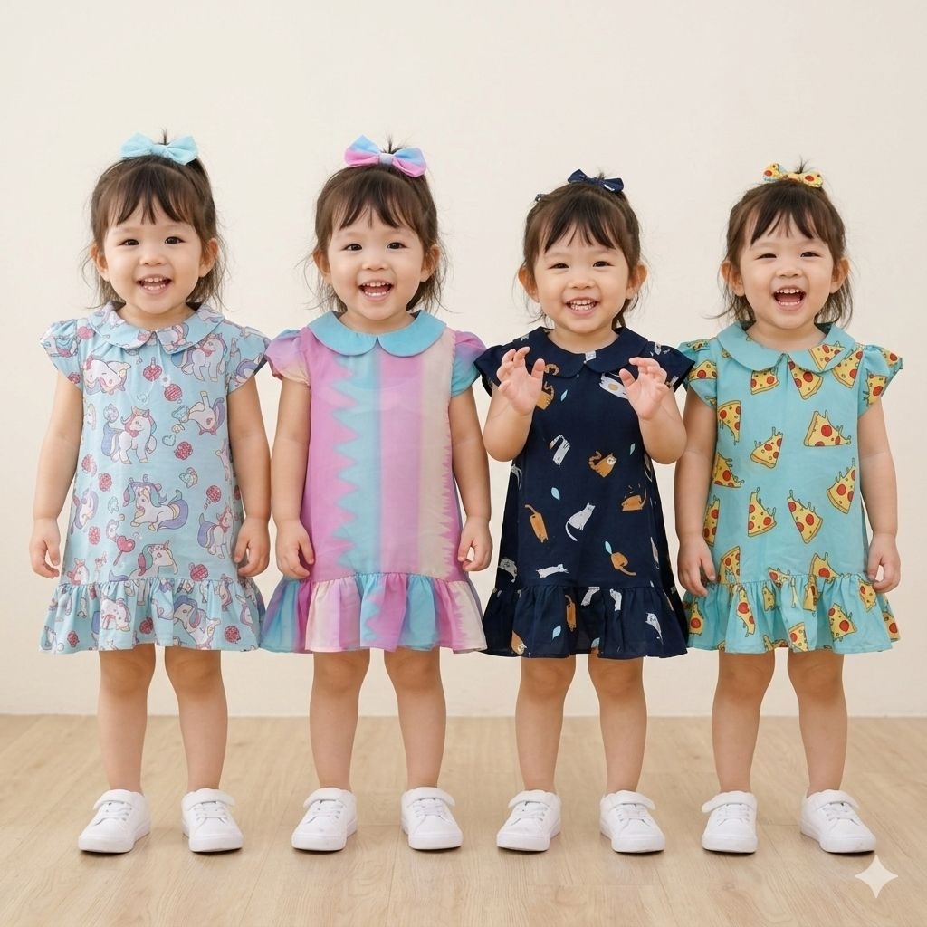 Daster anak rayon /  Daster anak / dress LILY / baju anak murah / daster balita