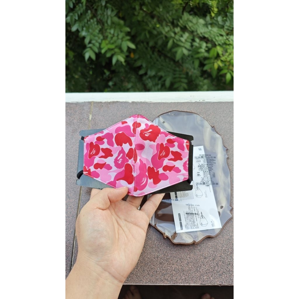 Bape Mask Camo Pink Women Original Japan | Masker Bape Pink Camo Wanita Original Jepang