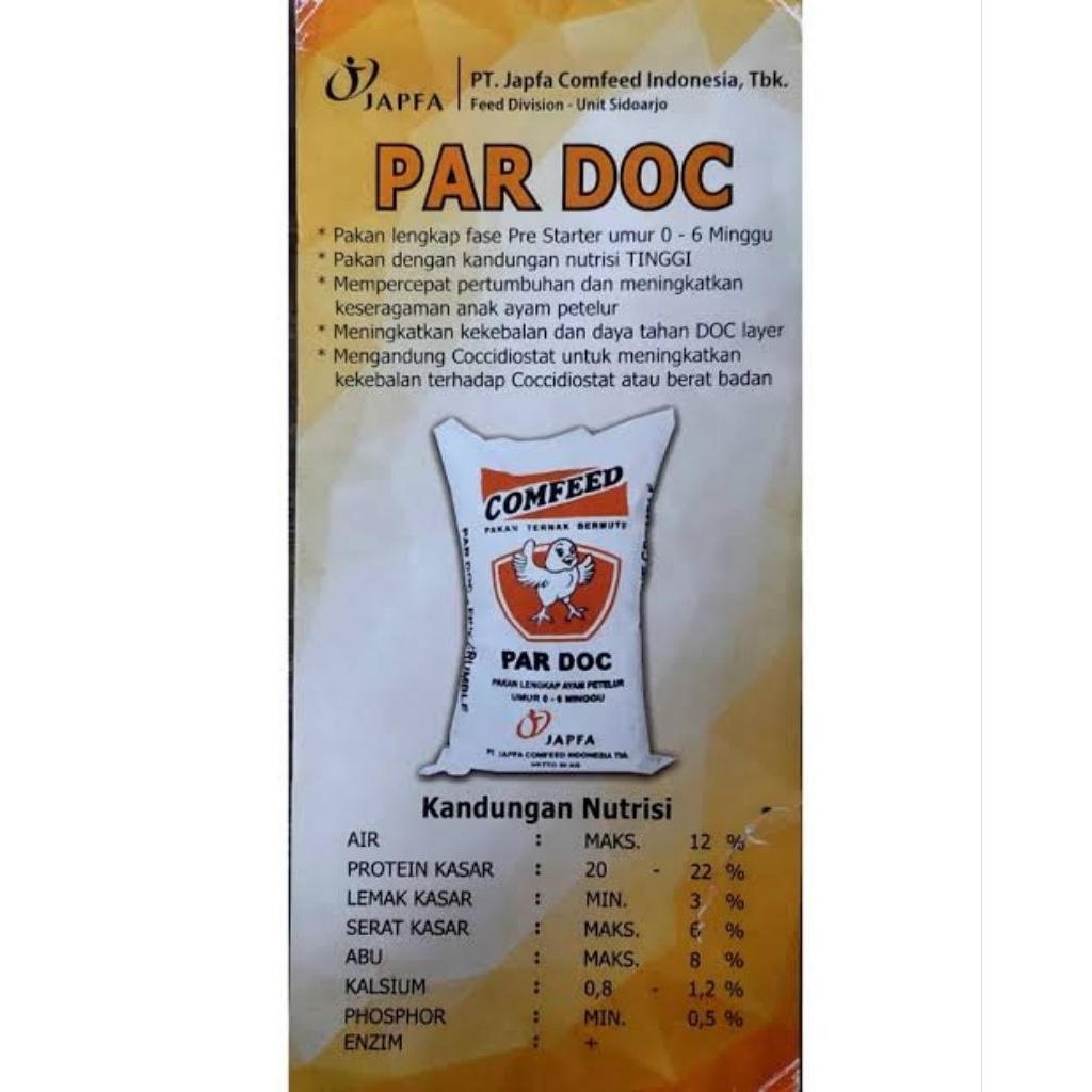 Comfeed PAR DOC - pakan ayam petelur umur 1-45 hari