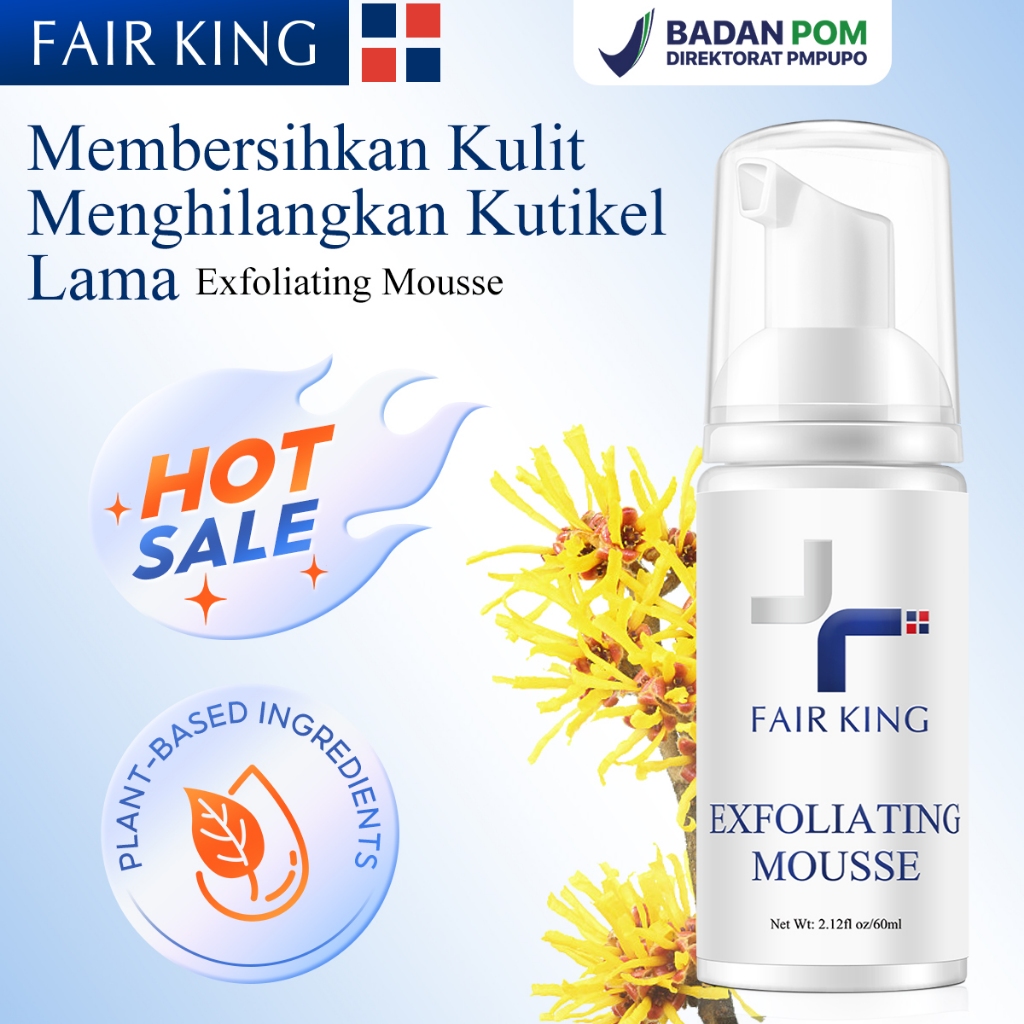 FAIR KING [BPOM] Facial Exfoliating Mousse Peeling Gel Face Scrub Deep Remove Cleaning All Skin Type