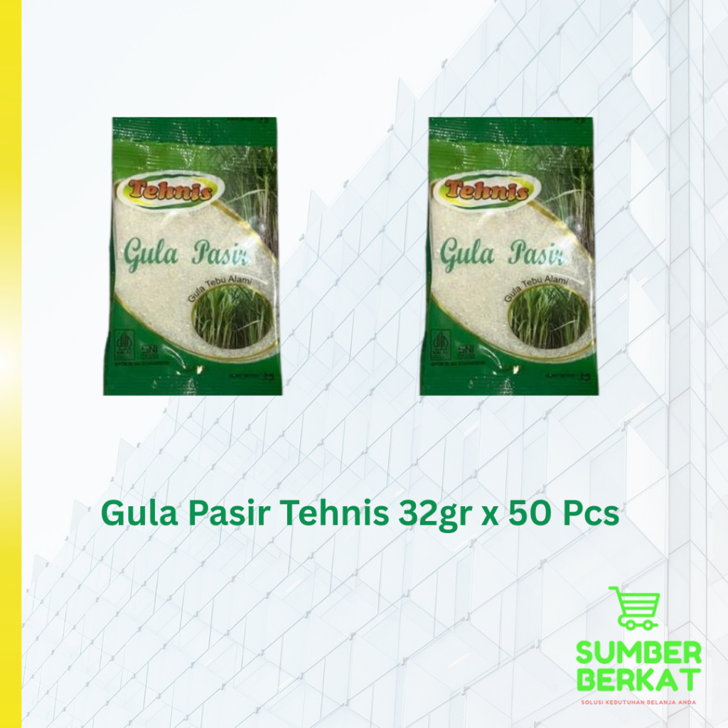 Gula Pasir Tehnis Gula Tebu Original 32gr x 50pcs