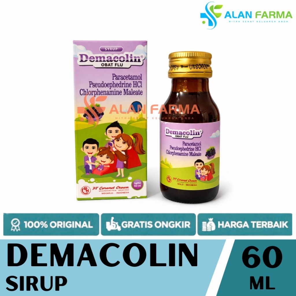 Demacolin Sirup 60 mL | Pilek Anak