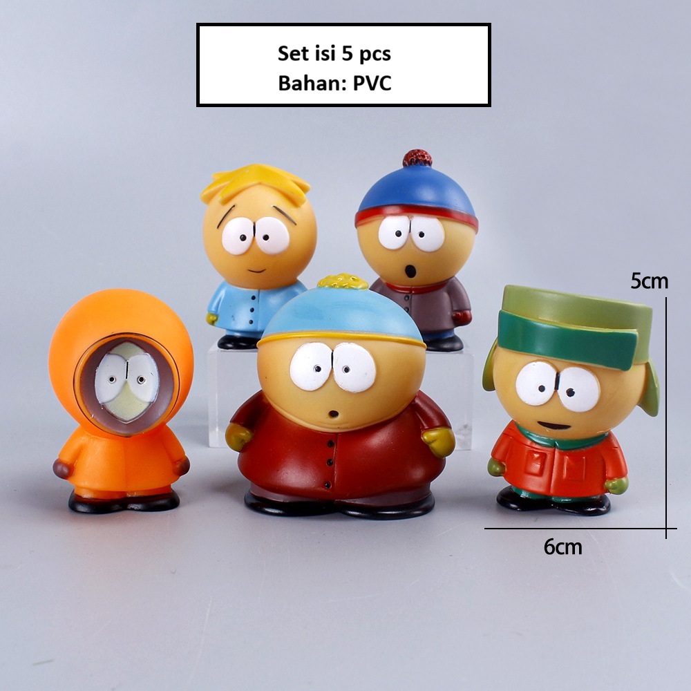 Hiasan kue set isi 5 PVC South Park Karakter Kenny Stan Eric Action Figure Boneka Pajangan Hiasan Ko