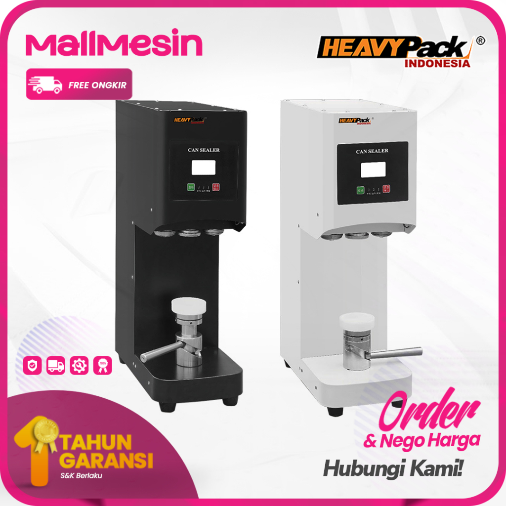 Mesin Penutup PET Kaleng 55mm / 75mm / 84mm Can Sealer Seamer HEAVYPACK