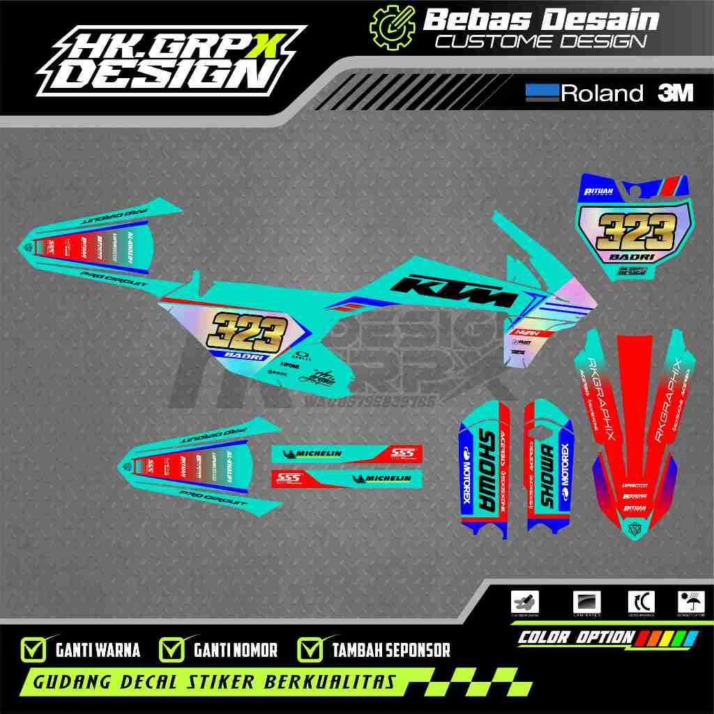 DECAL STIKER KTM 85 2020 - KTM 250 2017 - KTM 250 2020-2022 - KTM 85 2014-2016 - PREMIUM FULLBODY CU