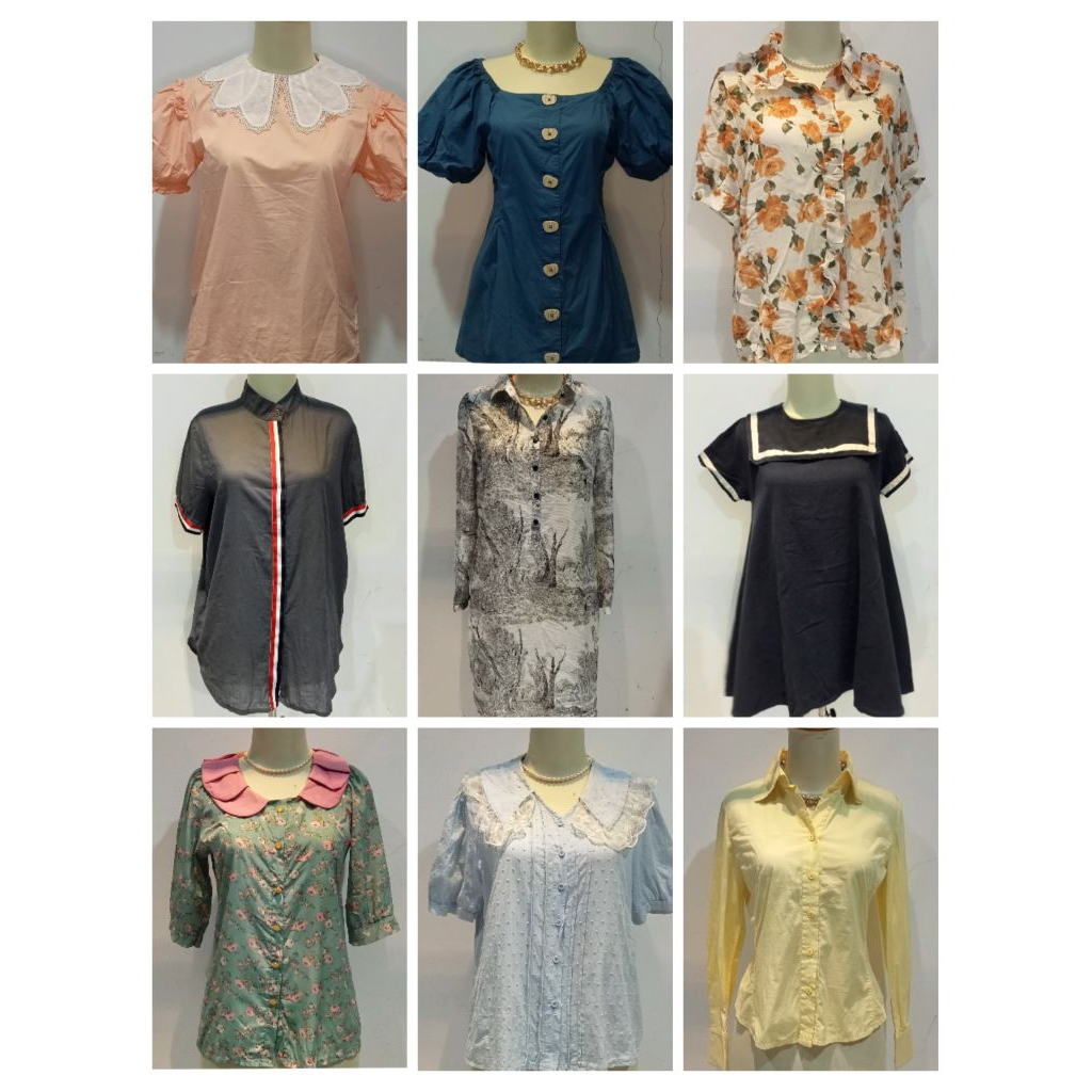 611-630 blouse kemeja top atasan wanita perempuan cewek kawai cantik sexy edgy premium
