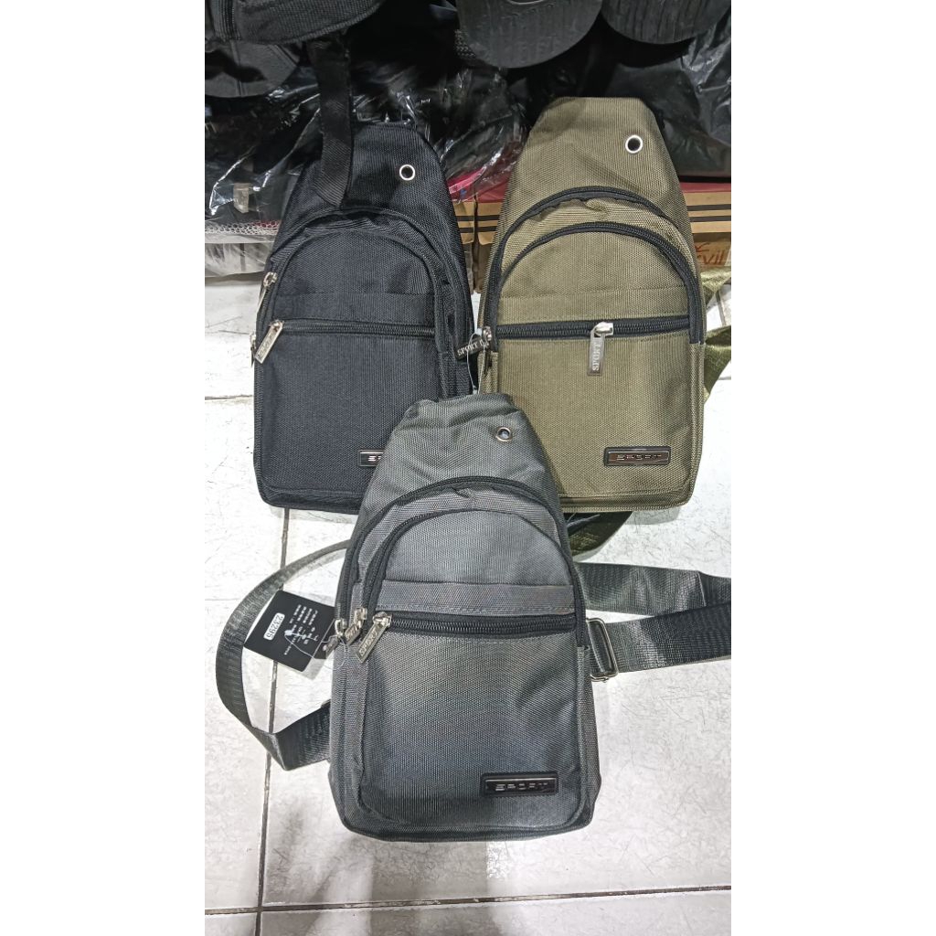 tas slingbag pria bahan kain