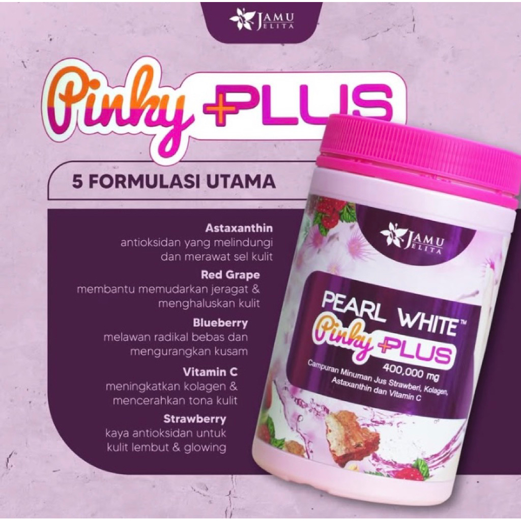 JAMU JELITA PEARL WHITE PINKY PLUS new packaging tanpa shaker