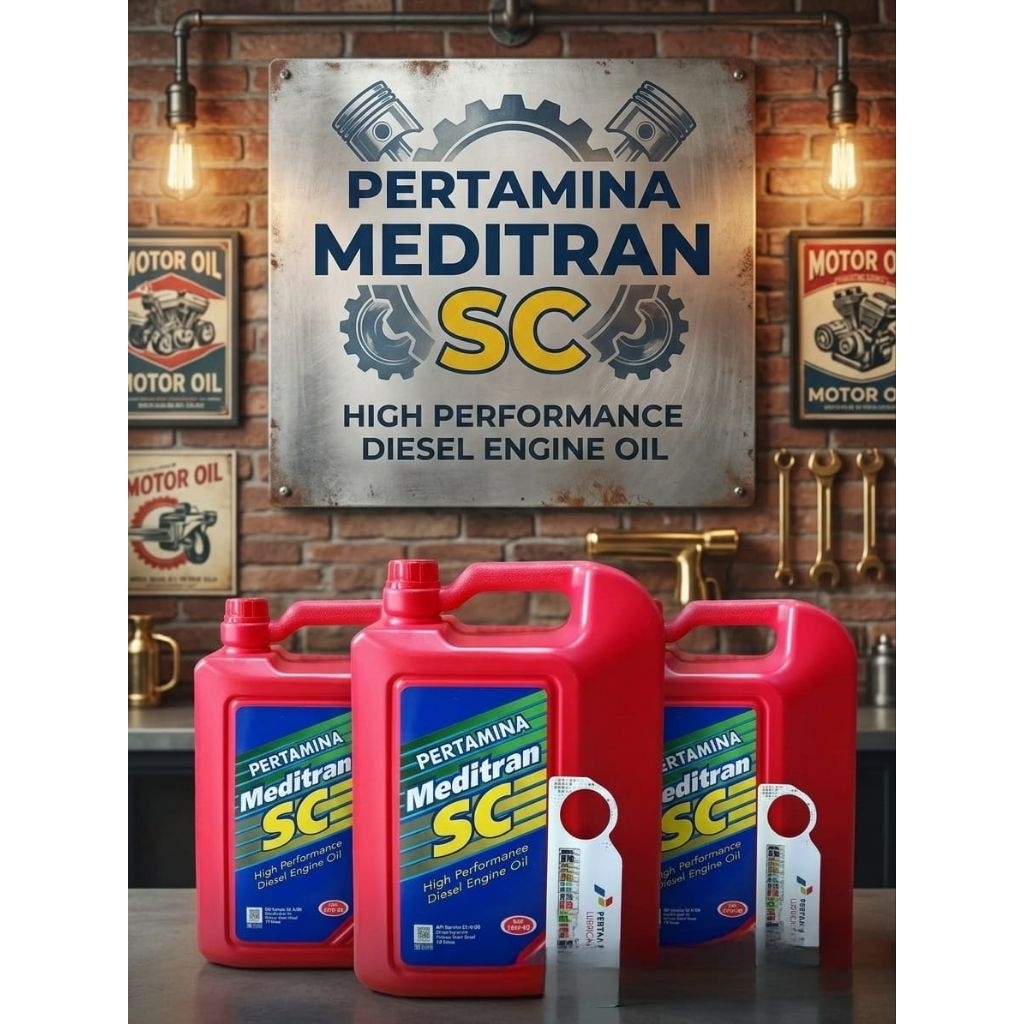 OLI PERTAMINA MEDITRAN SC 10LITER OLI MOBIL SAE 15W-40