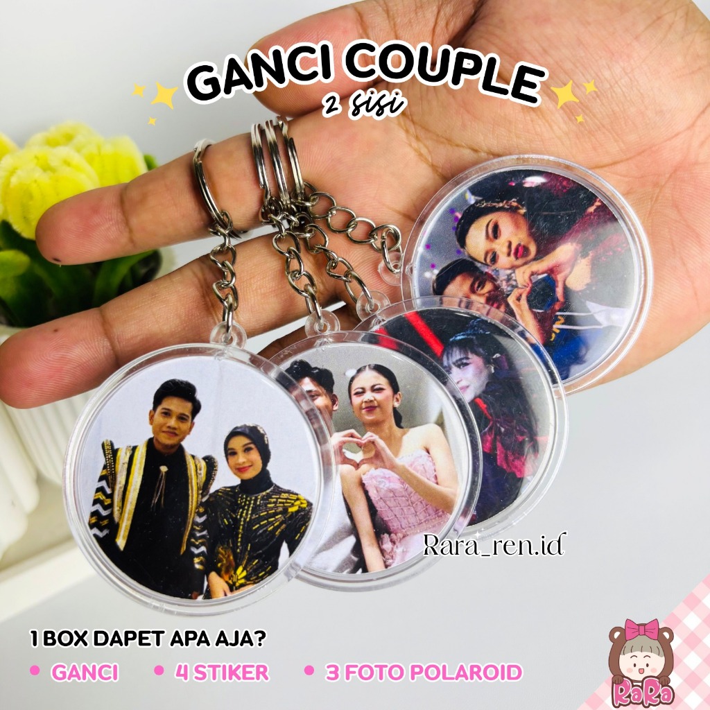GANTUNGAN KUNCI 2 SISI COUPLE D ACADEMY 7 INDOSIAR ADA MILEN, ARMEL. SYARBIL ROPRIL BARA ZAHBY DEFAN