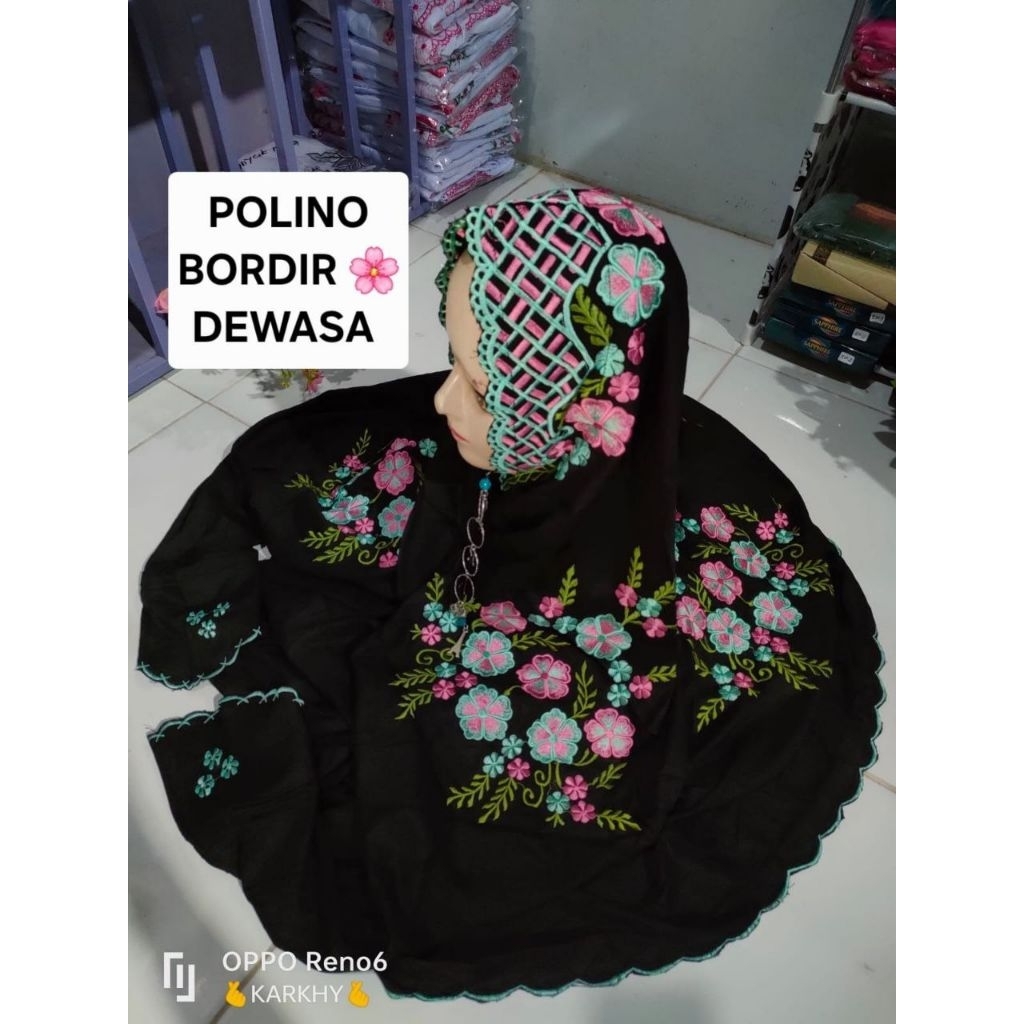 Mukena Terusan Bordir Hitam
