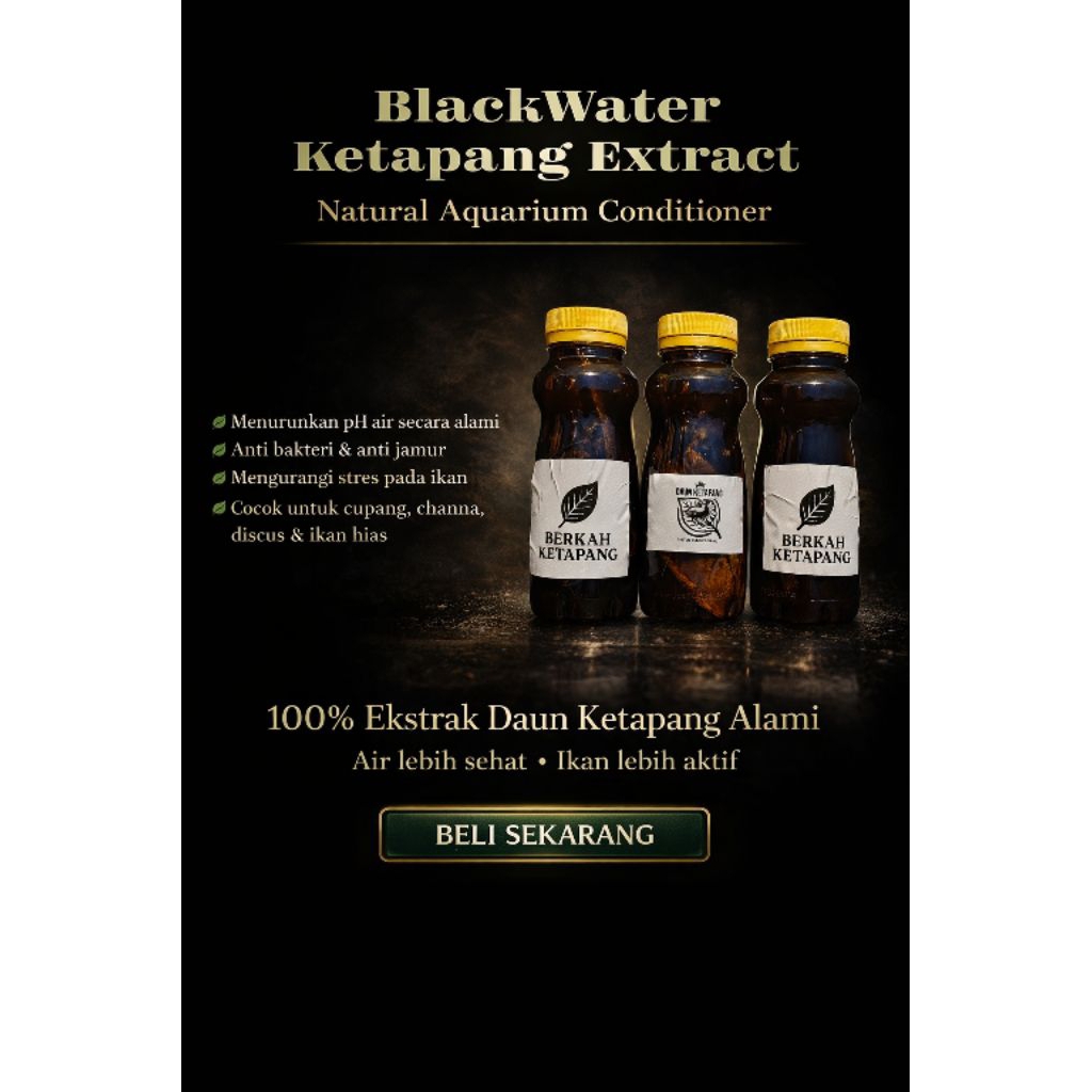 Ketapang Cair 200ml Ekstrak Daun Ketapang Asli –  Ikan Cupang Channa Aquarium Anti Bakteri