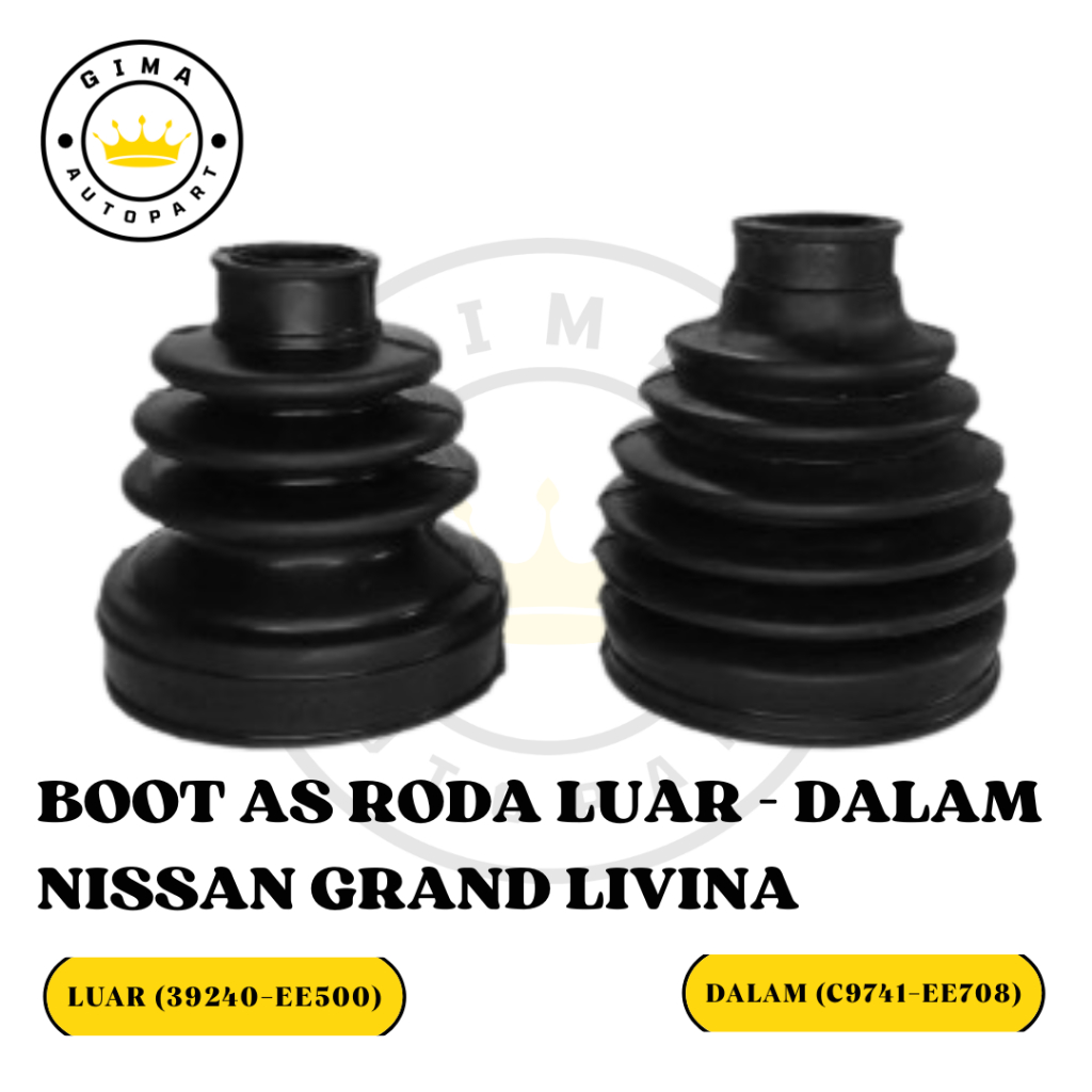 Karet Boot As Roda Cv Joint Luar - Dalam Mobil Nissan Grand Livina | High Quality