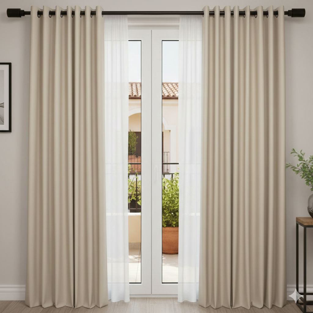 Gorden Import Polos Gorden jendela MInimalis gorden pintu kamar satu set