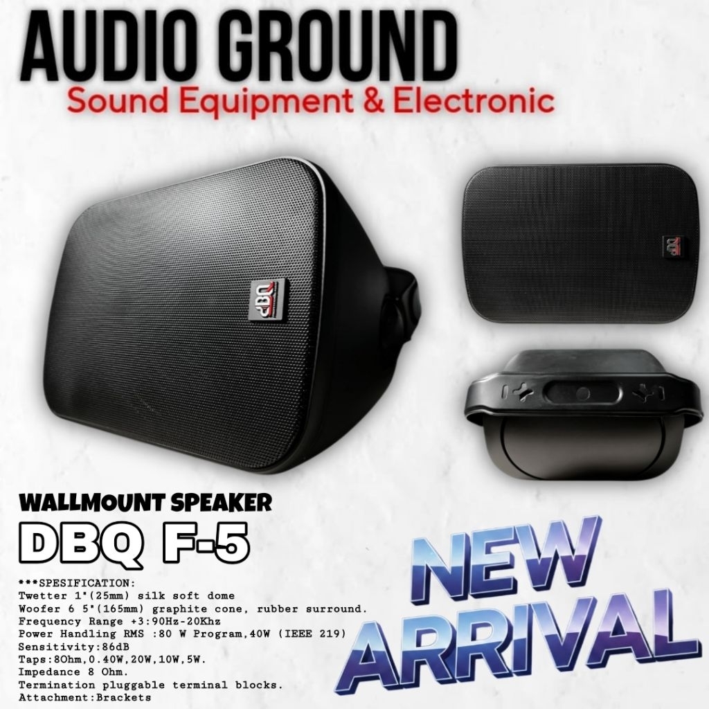WALLMOUNT SPEAKER PASSIVE 6.5" DBQ F-65 ORIGINAL PRODUCT