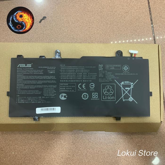 Baterai Laptop Asus VivoBook Flip TP401 TP401M TP401MA TP401U TP401UA C21N1714
