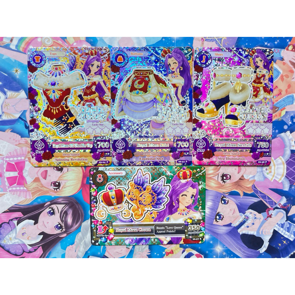 Kartu Aikatsu Premium Mizuki Kanzaki Love Queen Royal Moon Set Original Langka Rare Official Japanes