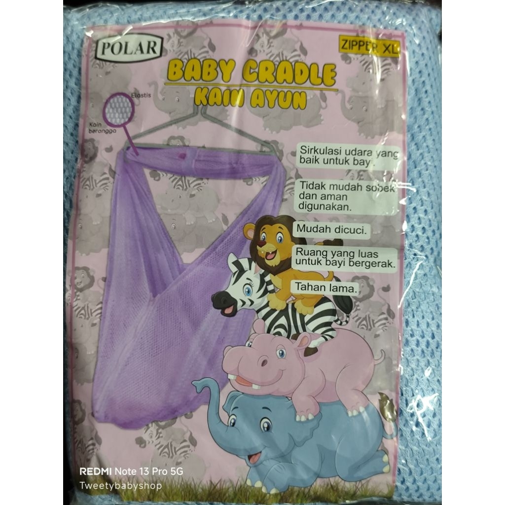 Kain Ayunan Bayi Jumbo Polar XL Zipper