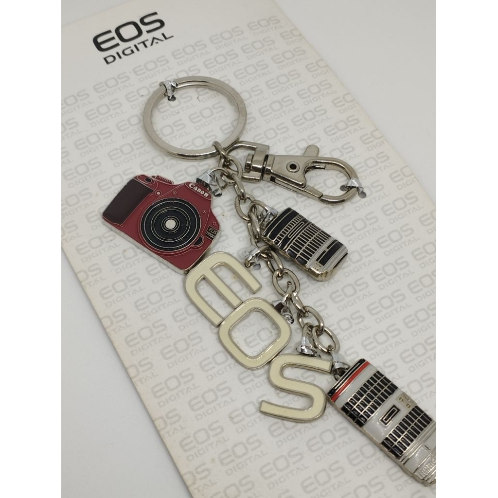 Gantungan Kunci Kamera Canon EOS Metal Keychain Souvenir Fotografer Lensa Tele Mirrorless Premium
