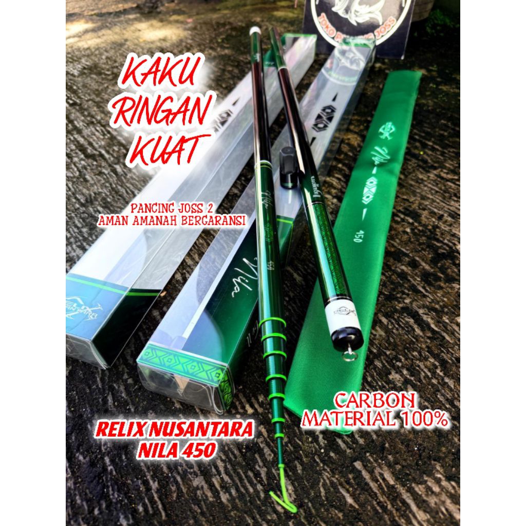 TEGEK RELIX NILA 450 BAHAN CARBON KAKU RINGAN KUAT