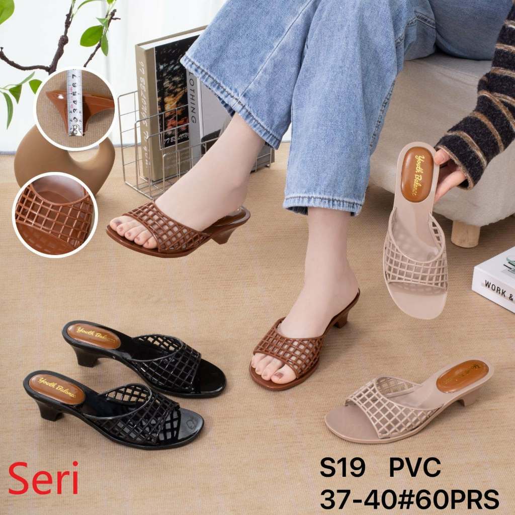 TERBARU SANDAL PESTA HAK 5 CM / SANDAL PESTA WANITA 5CM Sandal Selop Wanita Karet Import BALANCE Mot