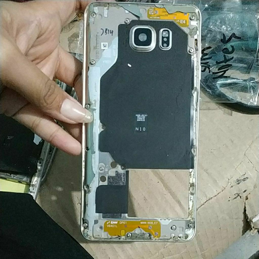 Tulangan bekas Samsung note 5 Tombol komplit kaca kamera pecah