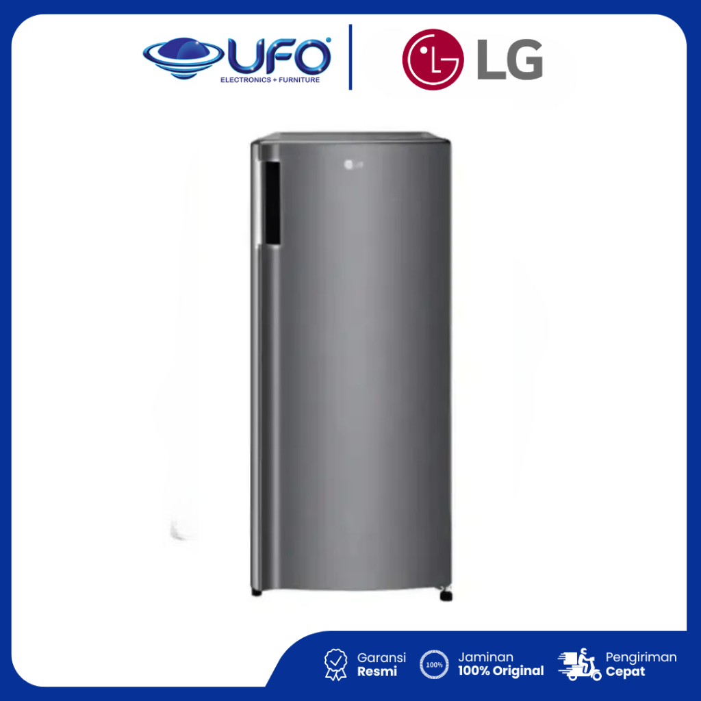 LG Freezer Kulkas 1 Pintu 6 Rak 165 Liter - GN304SQBR