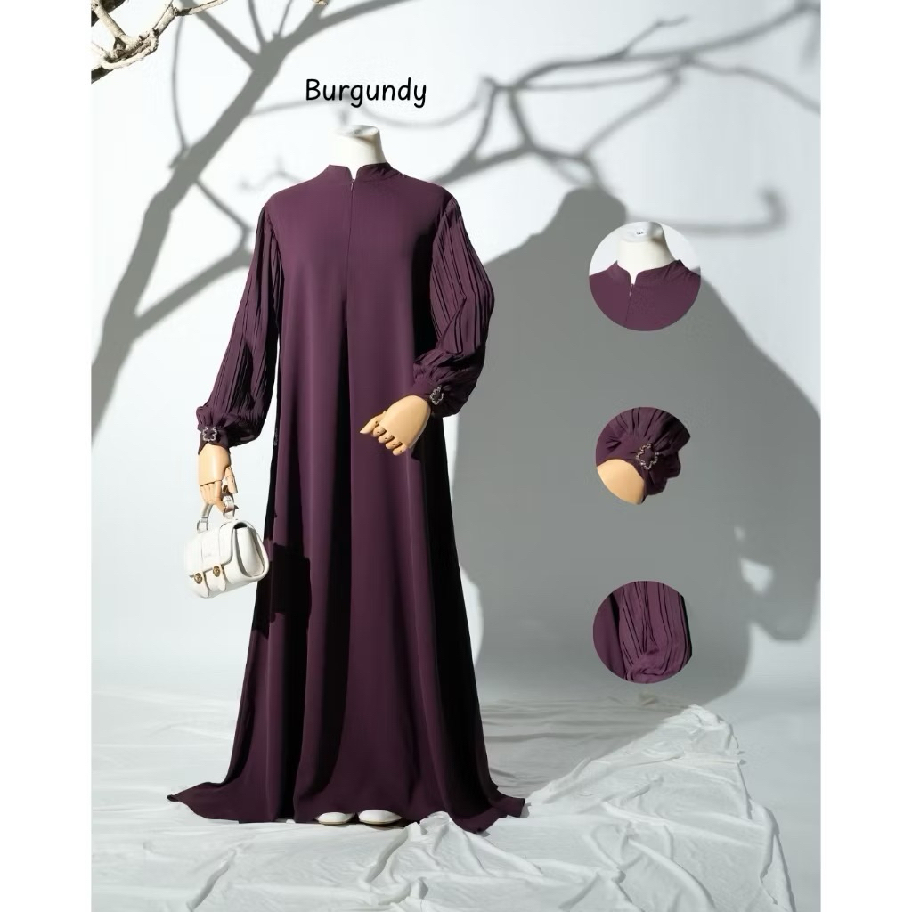 bella dress burgundy yoora sarah