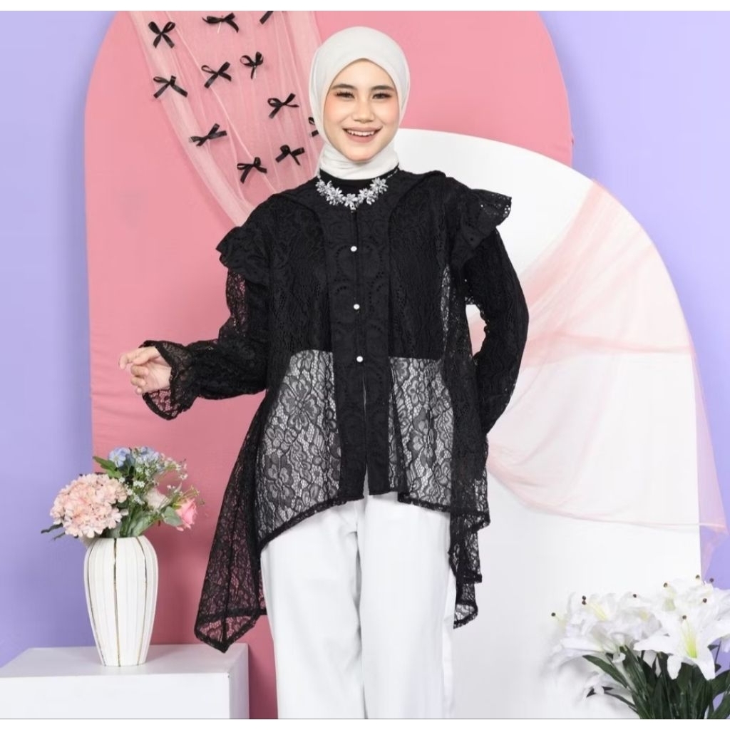 Outer Brukat katbol Wanita Kekinian- Ootd Kondangan