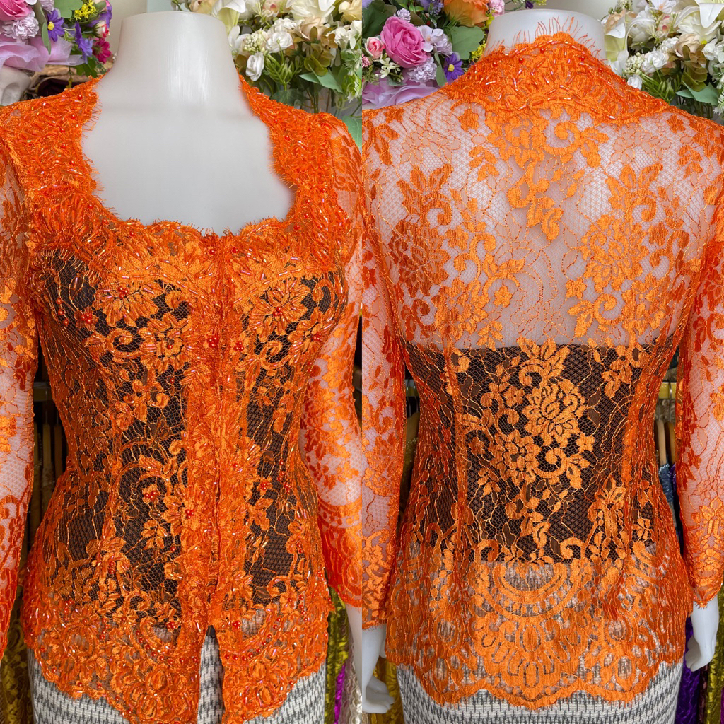 (Kebaya saja) PAYET DEWI FULL DEPAN - kebaya bali jadi payet metalik wisuda kundangan sabrina Atasan