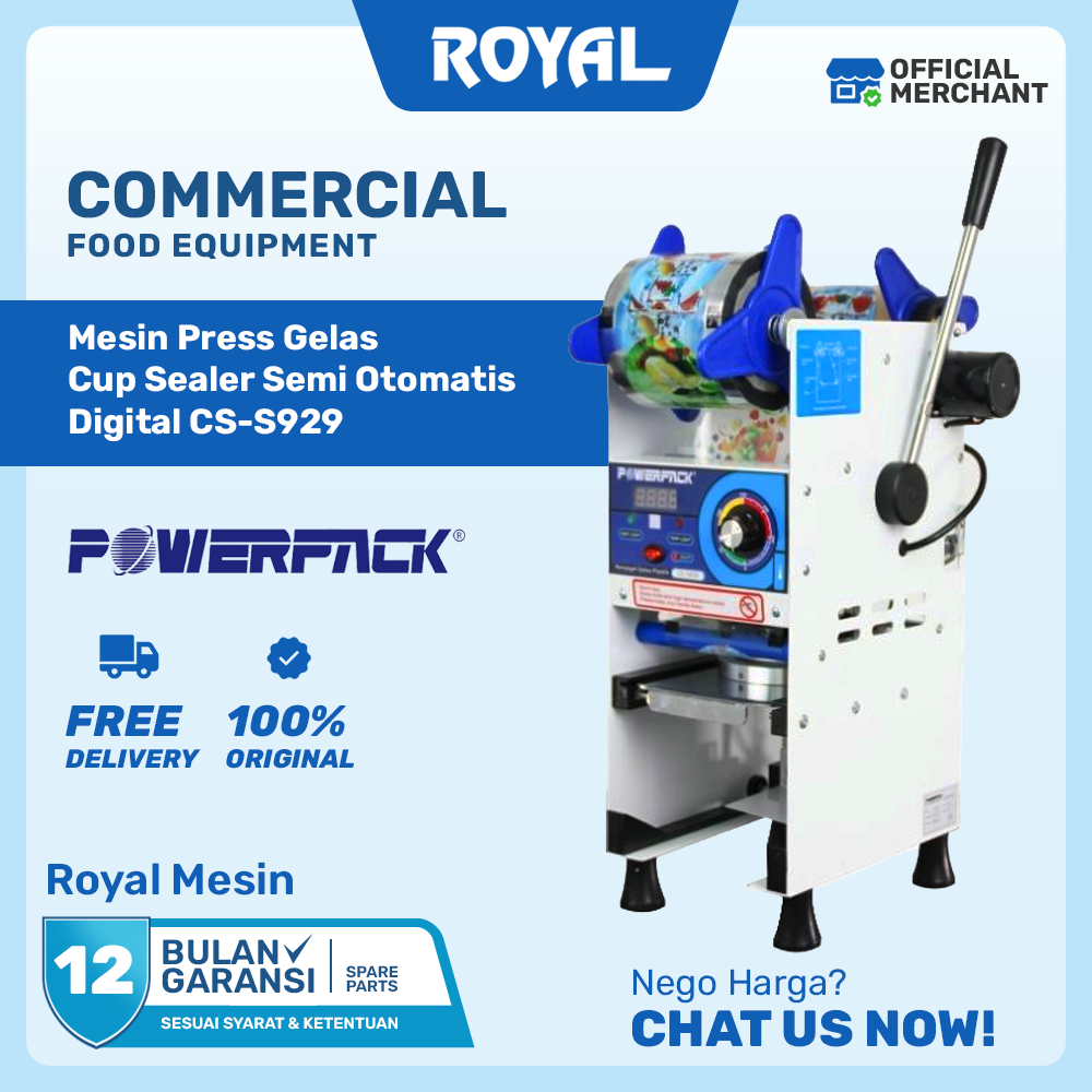 Mesin Segel Plastik Semi-Otomatis / Semi Automatic Cup Sealer CS-S929 POWERPACK