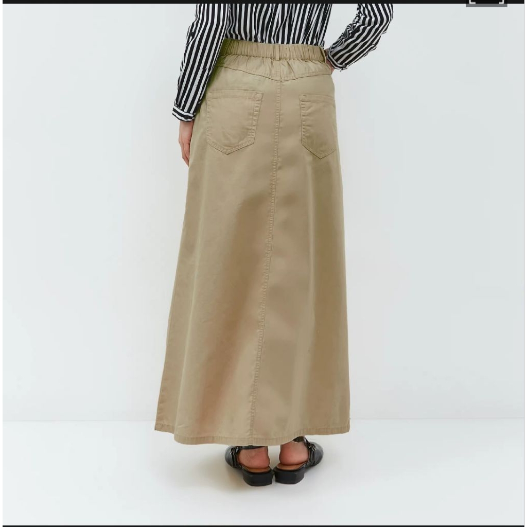 Clarisa Cream Skirt - Geela, Rok Wanita