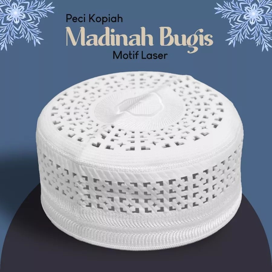 Peci Madinah Bugis putih