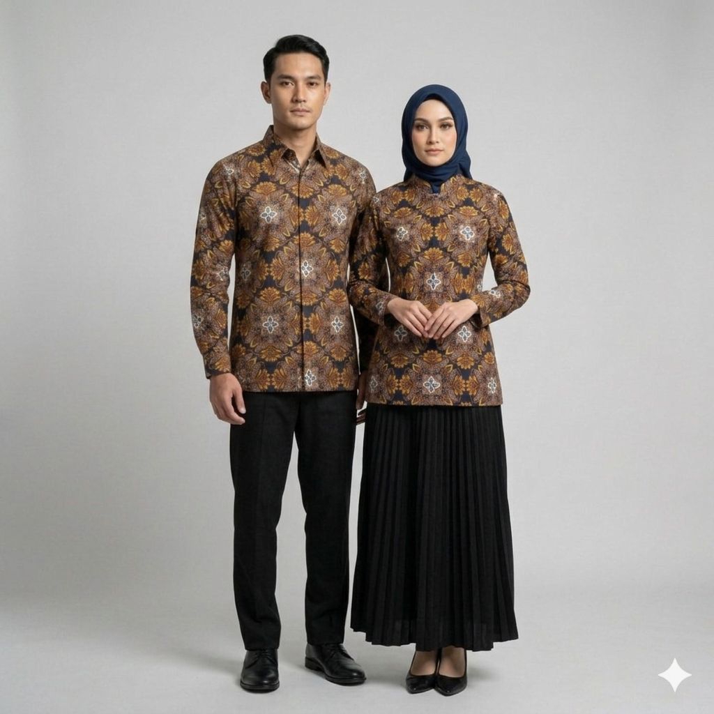 BATIK KB BKKBN TERBARU DESAIN COKLAT