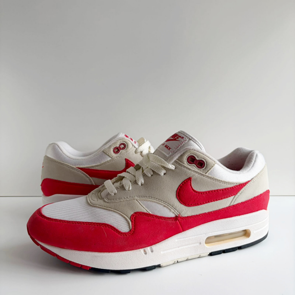 AIR MAX 1 OG ANNIVERSAY WHITE RED 2017 ORIGINAL BEKAS 908375-103