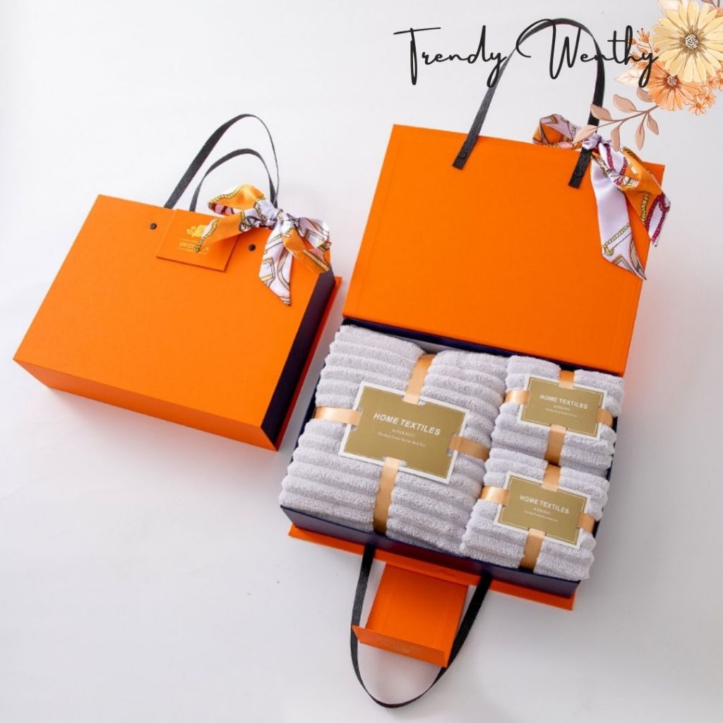 Handuk Mandi dan Wajah 2 & 3Pcs/Set + Premium Box packaging