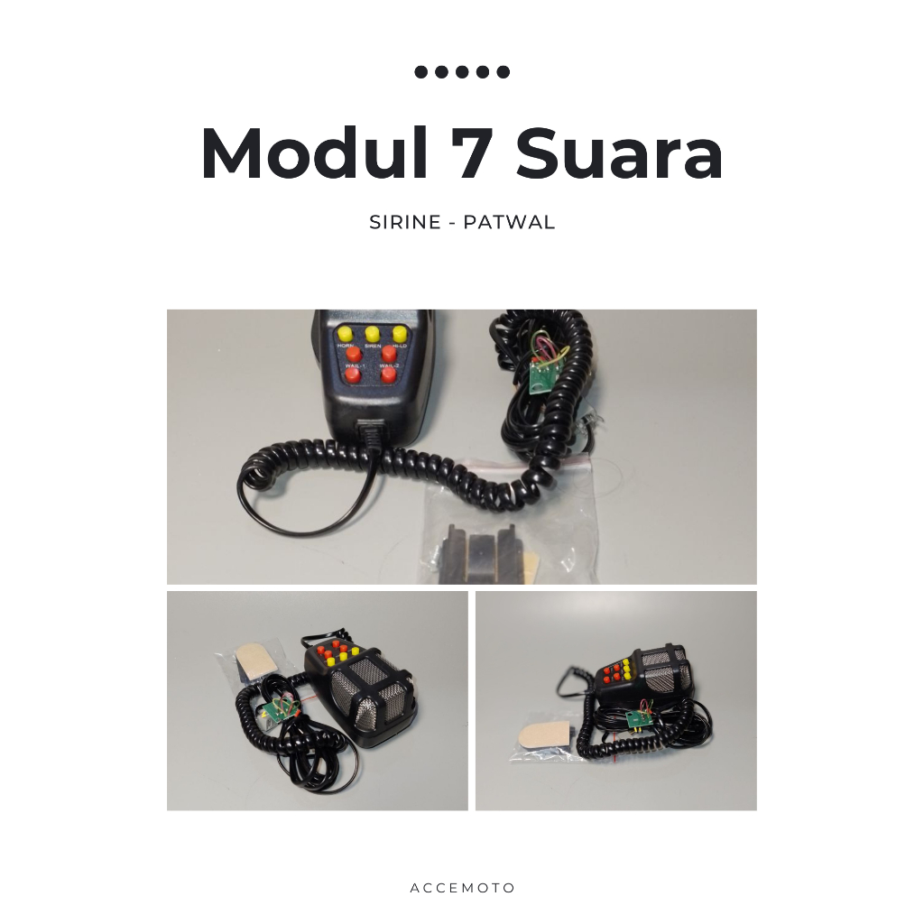 Modul Sirine Patwal 7 Suara untuk Mobil Pengawalan