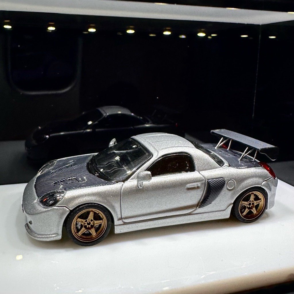 Modelers Initial D Toyota MR-S Kai Kogashiwa's Unsealed Miniscale diecast 1:64 +Velg resin TRD T3 no