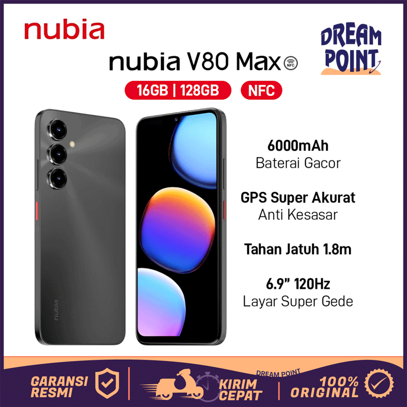 Nubia V80 Max Ram 8 HP Murah Original 100% Hape Android Murah 1 Jutaan Handphone Terbaru 2025