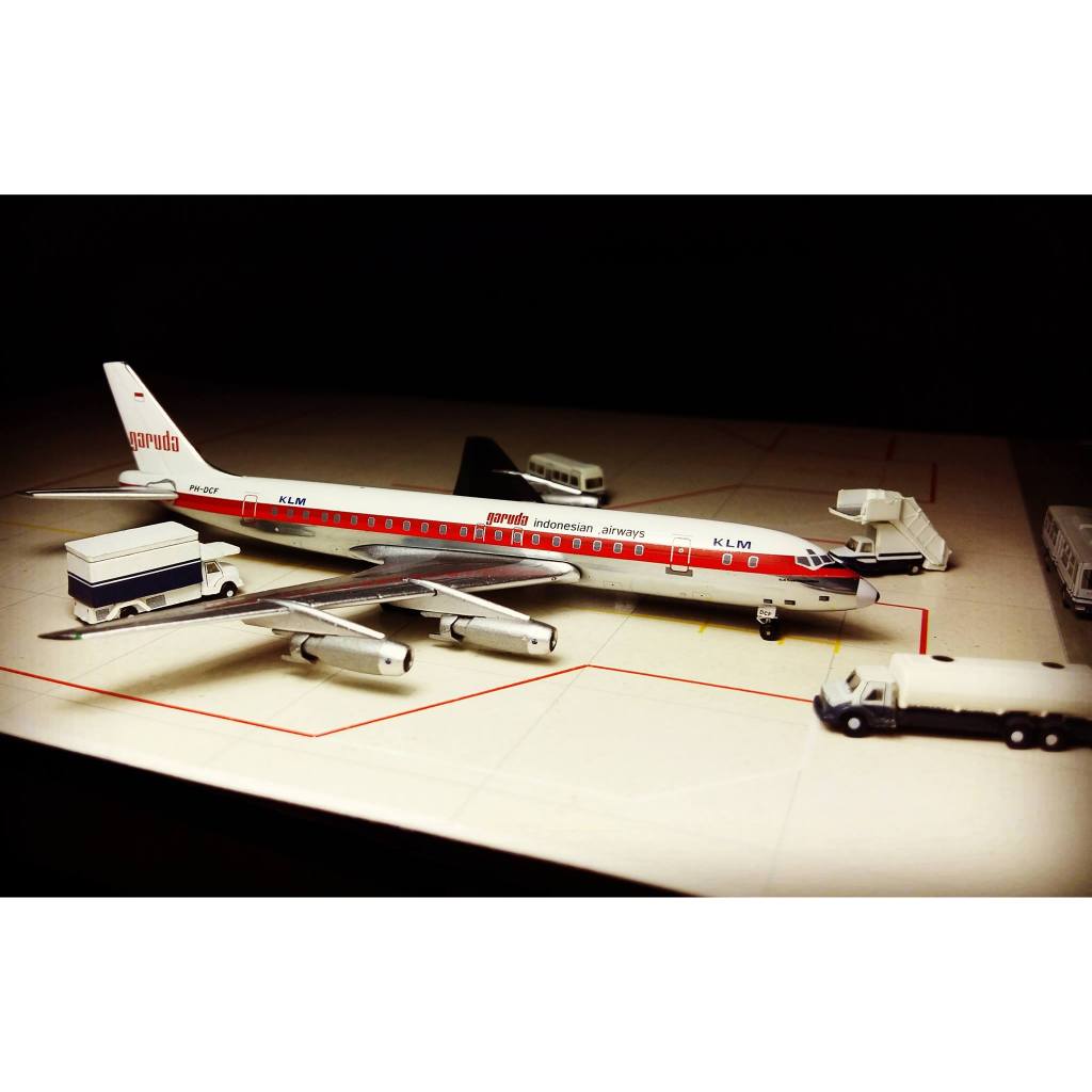 Diecast Pesawat Garuda Indonesia - KLM Royal Dutch Airlines - Douglas DC-8-33 rego PH-DCF with "1970