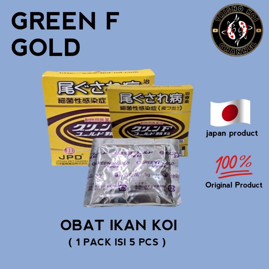 Trisno koi JPD Green F Gold original - Obat Ikan Koi (harga jual per pack)
