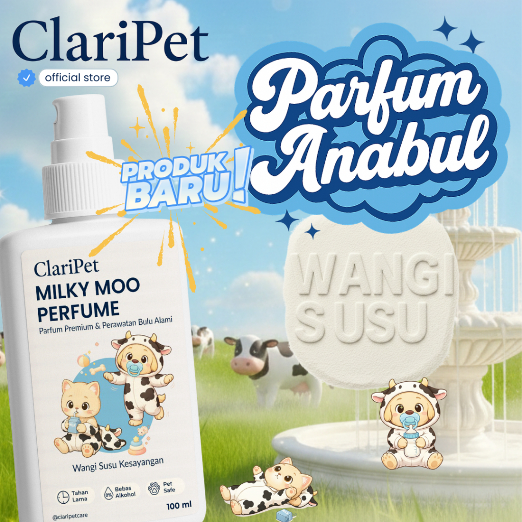 CLARIPET Parfum Kucing & Anjing | Pet Perfume Aman & Tahan Lama – Non Alkohol