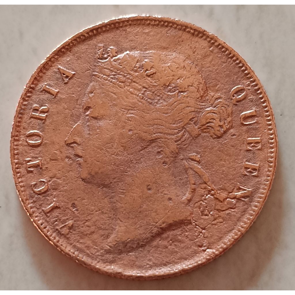 koin Malaya one cent ( straits settlements) tahun 1897..