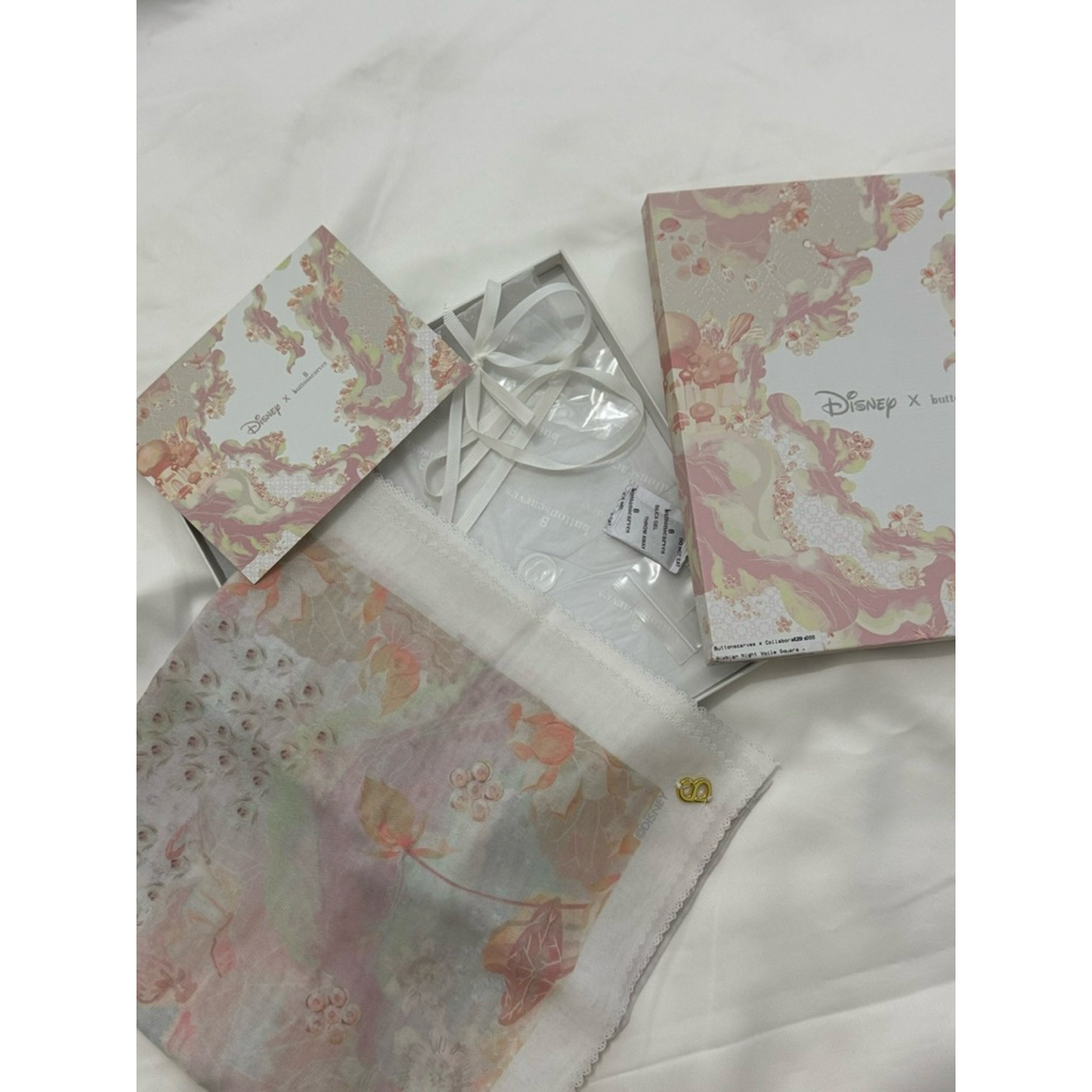 Preloved Scarf Arabian Night Voile Square -Pearl by Buttonscarves