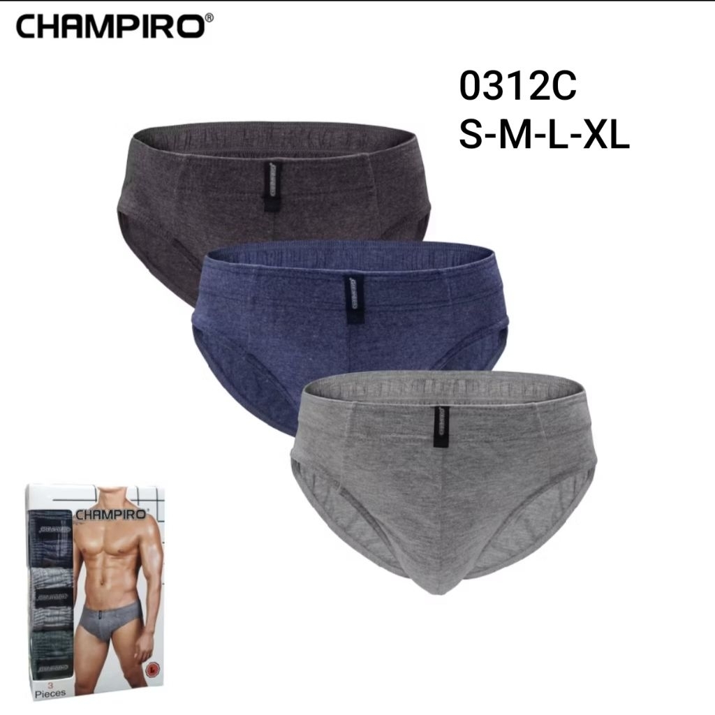 (3 pcs) CD CHAMPIRO 0312 celana dalam karet cowok