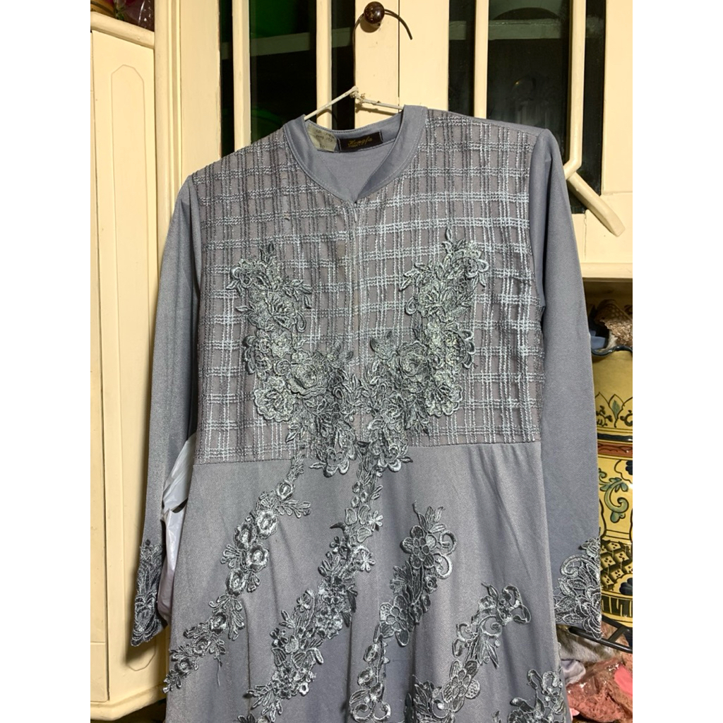 Gamis murah abu silver
